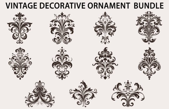 Download Vintage Decorative Design Element Bundle - Premium Resources