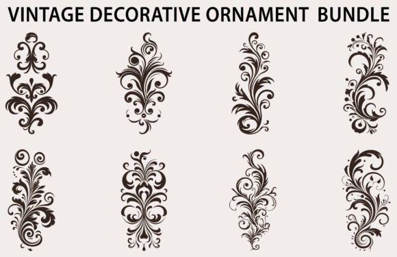 Download Vintage Design Element Vector Bundle - Premium Bundle