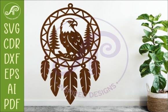 Download Eagle Dreamcatcher Laser Cut File, Wild - Premium Resources