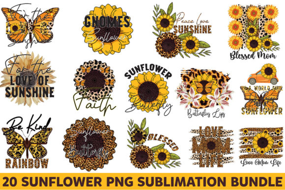 Download Sunflower PNG Sublimation Bundle - Flower Collection