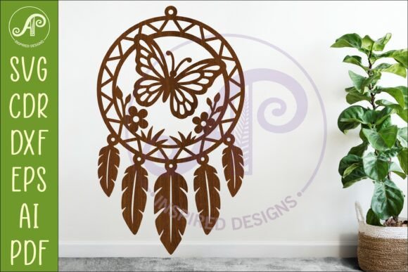 Download Butterfly Dreamcatcher Laser Cut File - Premium Resources