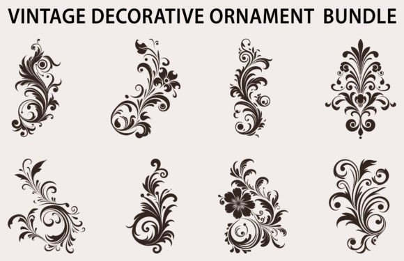 Download Vintage Design Element Vector Bundle - Premium Bundle