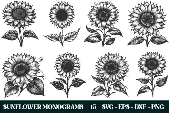 Download Sunflower SVG Bundle - Flower Collection